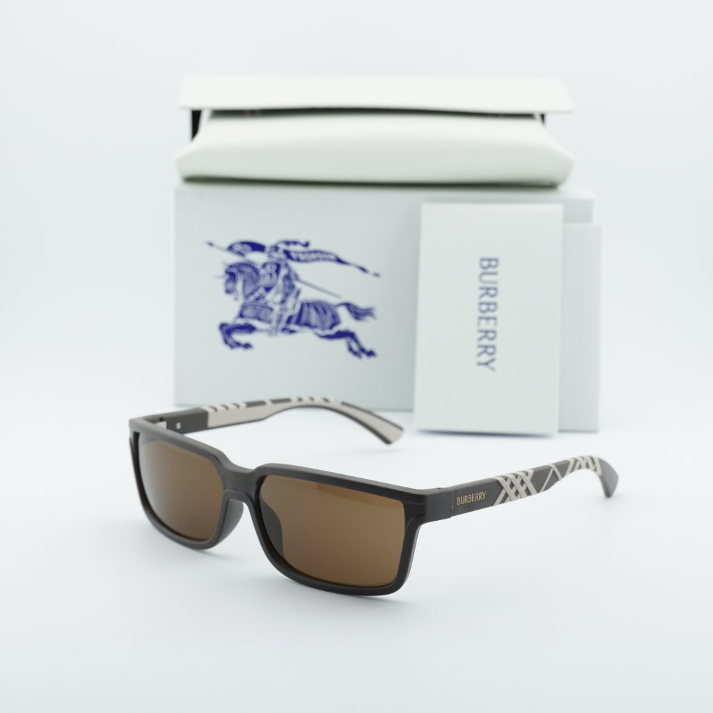 Burberry Be4495d 423473 Rectangle Men’s Sunglasses - Brown